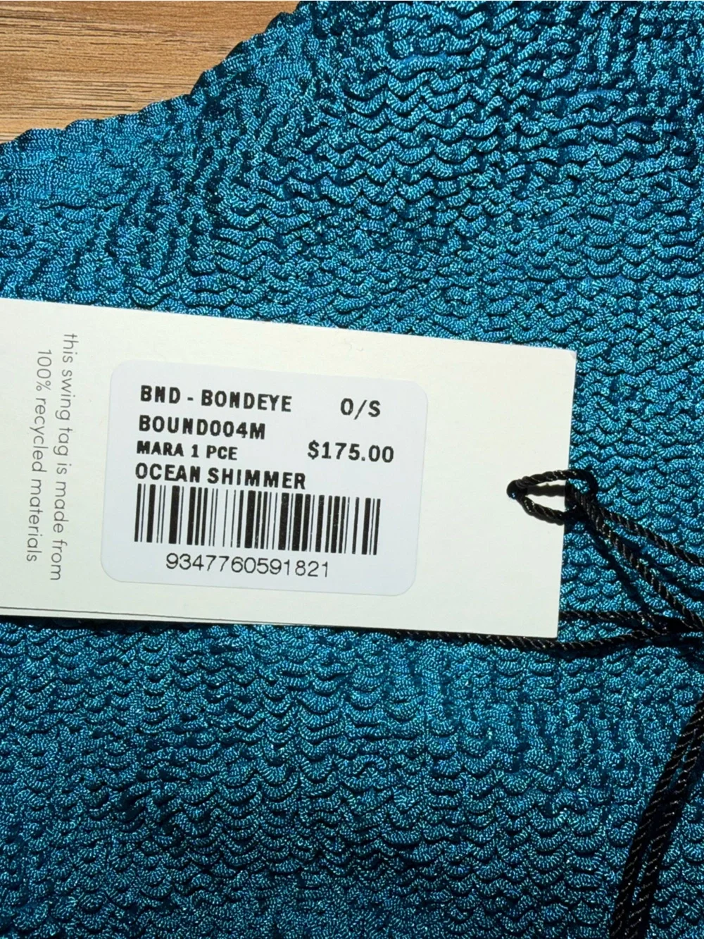 Bond-eye O/S Maria One piece in Ocean Shimmer